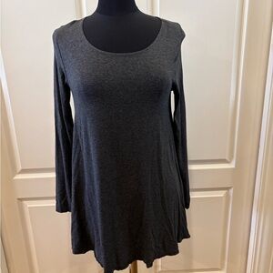 Karen Kane Gray Long Sleeve Relaxed Dress